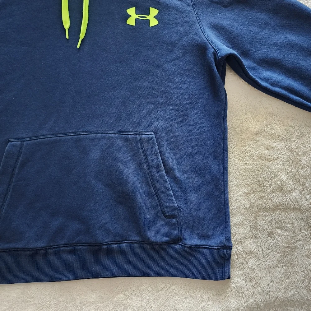Under Armour UA Rival Fleece Hoodie, Men's Size Large, GUC - Navy - Picture 3 of 8